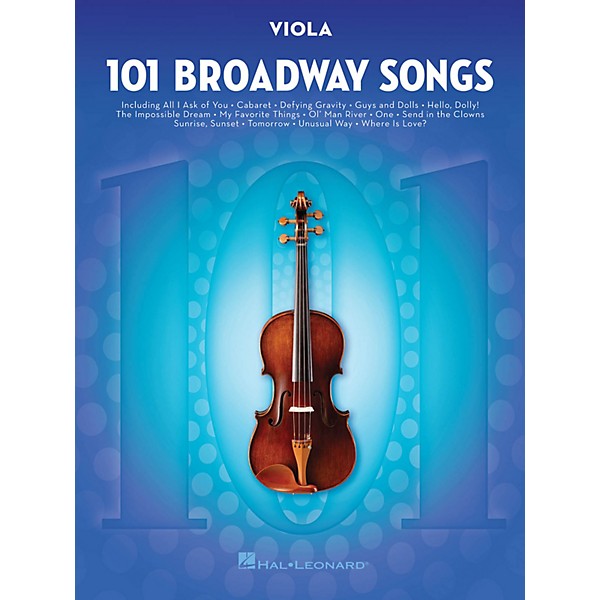Hal Leonard 101 Broadway Songs for Viola Instrumental Folio Series Softcover