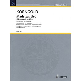 Schott Mariettas Lied, Op. 12 Opera Series Softcover Composed by Erich Wolfgang Korngold