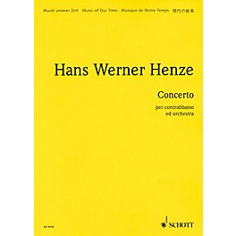 Schott Concerto for Double Bass and Orchestra (Score) Schott Series Composed by Hans Werner Henze