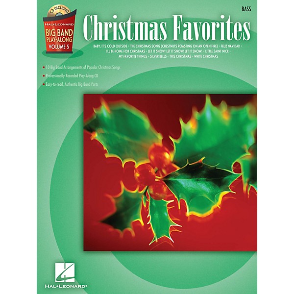 Hal Leonard Christmas Favorites - Bass (Big Band Play-Along Volume 5) Big Band Play-Along Series Softcover with CD
