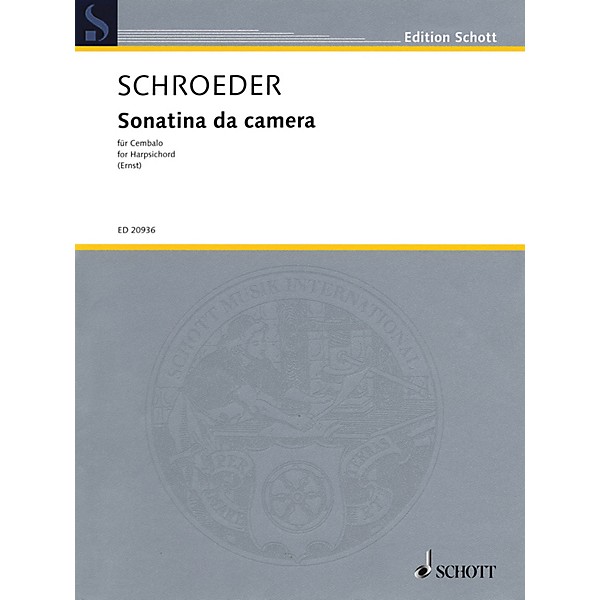 Hal Leonard Sonatina da camera (for Cembalo or Harpsichord) Schott Series Softcover