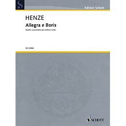 Schott Music Allegra e Boris Schott Series Composed by Hans Werner Henze