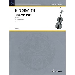 Schott Trauermusik (arranged for Viola and Organ) String Series Softcover