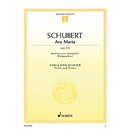 Schott Ave Maria Op. 52, No. 6 (arranged for Viola and Piano) String Series Softcover