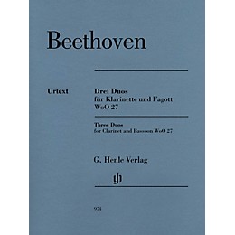 G. Henle Verlag 3 Duos for Clarinet and Bassoon WoO 27 by Ludwig van Beethoven Edited by Egon Voss
