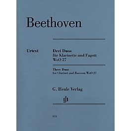 G. Henle Verlag 3 Duos for Clarinet and Bassoon WoO 27 by Ludwig van Beethoven Edited by Egon Voss