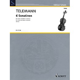 Schott 6 Sonatinas for Viola and Basso Continuo String Series Softcover