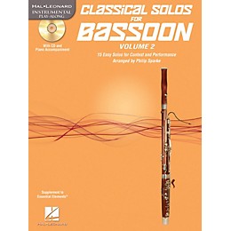 Hal Leonard Classical Solos for Bassoon, Vol. 2 Instrumental Folio Series Softcover with CD