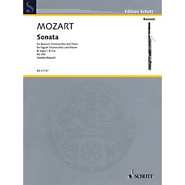 Schott Mozart - Sonata for Bassoon (Violoncello) and Piano in B-flat Major, K. 292 Edited by Albrecht Holder