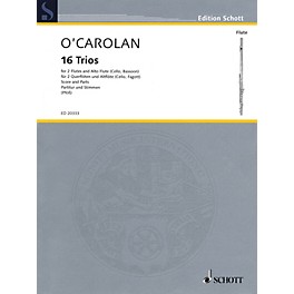 Schott 16 Trios Woodwind Ensemble Series Composed by Tourlough O'Carolan Arranged by Patrick Pföß