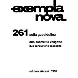 Sikorski Duo Sonata for Two Bassoons (Score and Parts) Woodwind Ensemble Series Composed by Sofia Gubaidulina