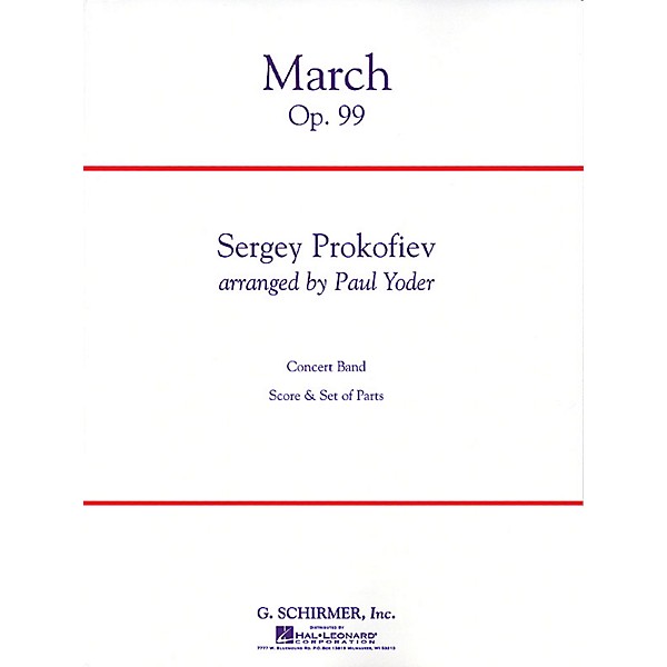 G. Schirmer March Op. 99 Condensed Score Concert Band