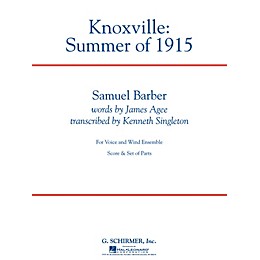 G. Schirmer Knoxville: Summer Of 1915 - Full Score Concert Band Composed by Samuel Barber