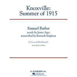 Positive Grid Knoxville: Summer Of 1915 - Full Score Concert Band Composed by Samuel Barber