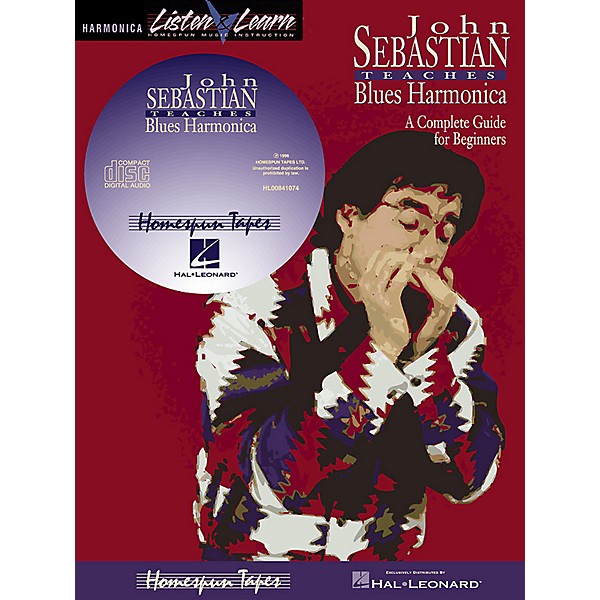 Homespun John Sebastian - Beginning Blues Harmonica Homespun Tapes Series Softcover with CD by John Sebastian