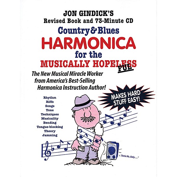 Cross Harp Press Country & Blues Harmonica for the Musically Hopeless Music Sales America Softcover with CD by Jon Gindick