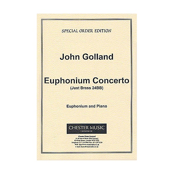 Chester Music Euphonium Concerto (Euphonium with Piano Reduction) Music Sales America Series
