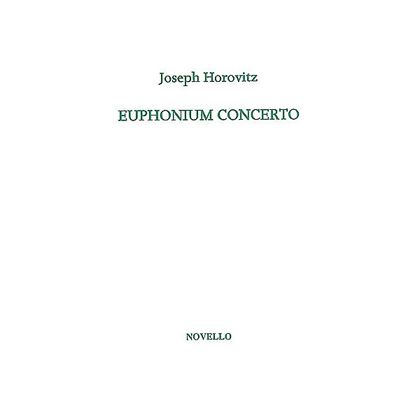 Novello Euphonium Concerto (for Euphonium and Piano) Music Sales America Series Softcover