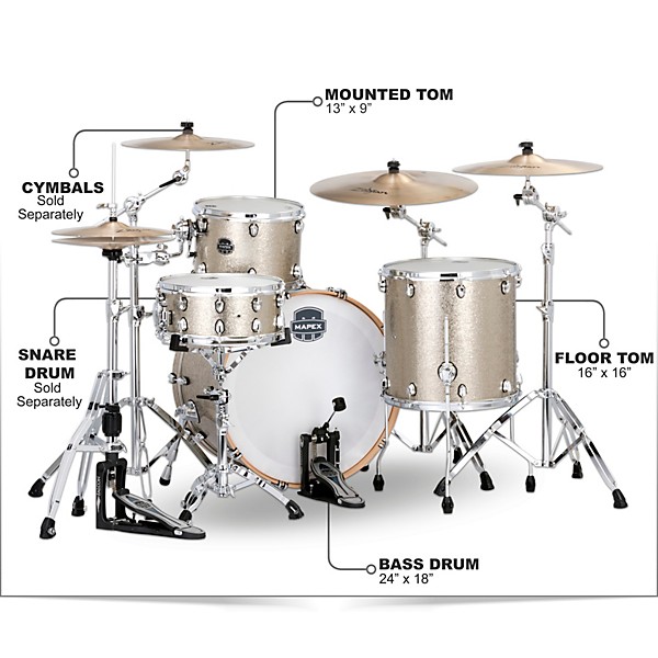 Open Box Saturn V Tour 3-Piece Shell Pack Level 1 Vintage Sparkle