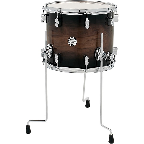 Open Box PDP by DW Concept Exotic Series Floor Tom Walnut to Charcoal Burst Level 1 14 x 12 in.