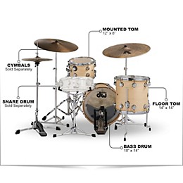 DW Collector's Series 3-Piece Satin Oil Shell Pack With Chrome Hardware ...