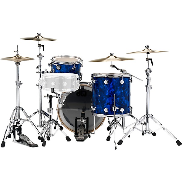 DW SSC Collector's Series 3-Piece FinishPly Shell Pack With Chrome Hardware Blue Moonstone
