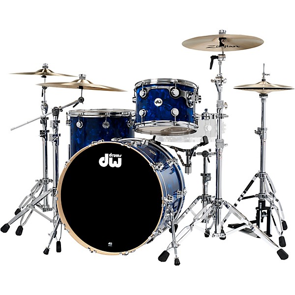 DW SSC Collector's Series 3-Piece FinishPly Shell Pack With Chrome Hardware Blue Moonstone