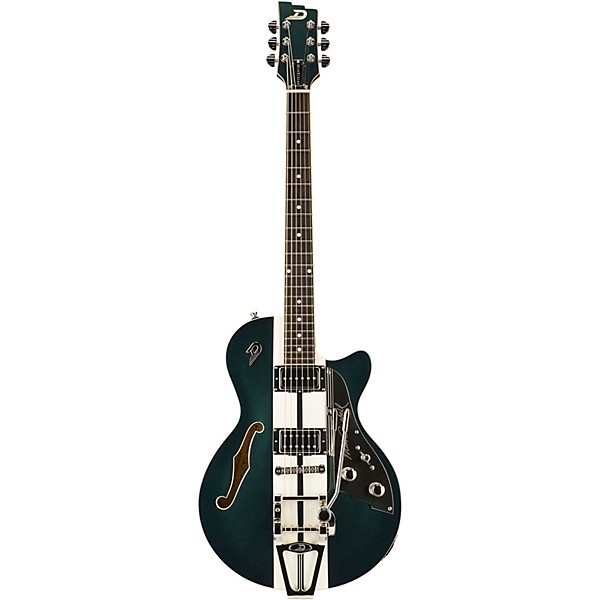 Duesenberg USA Alliance Mike Campbell 40th Anniversary Semi-Hollowbody Electric Guitar Catalina Green/White