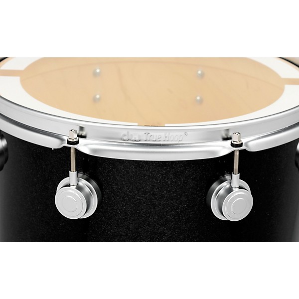 DW SSC Collector's Series 4-Piece FinishPly Shell Pack With 24" Bass Drum With Satin Chrome Hardware Black Ice
