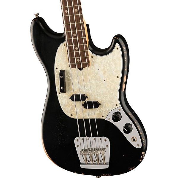 Fender Justin Meldal-Johnsen Road Worn Mustang Electric Bass Black