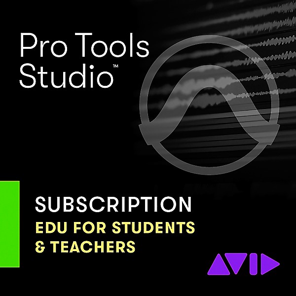 Avid Pro Tools | Studio 1-Year Subscription Updates and Support for Students/Teachers (Educational Pricing) - One-Time Pay...