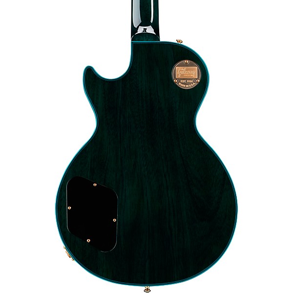 Gibson Custom Limited Run Les Paul Custom Figured Top Electric Guitar Peacock Widow 5-ply Black Pickguard