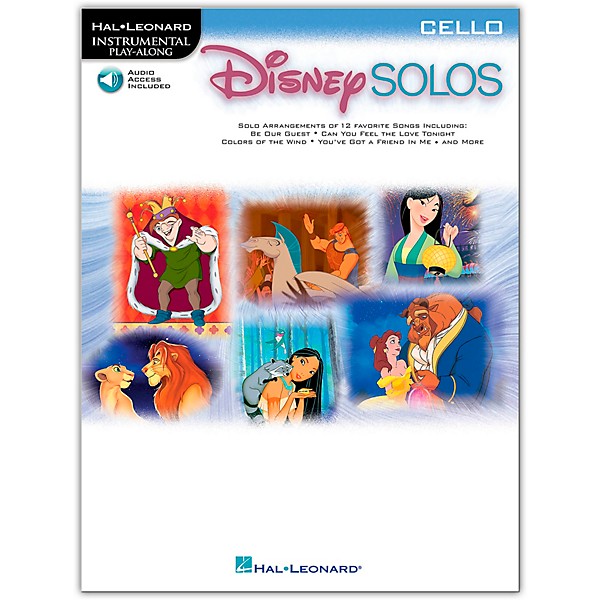 Hal Leonard Play-Along Disney Solos Book - Cello (Book/Online Audio)