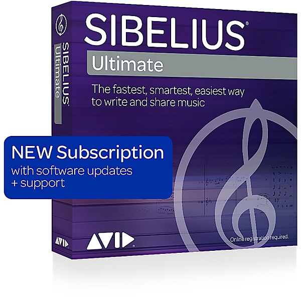 Avid Sibelius Ultimate NEW 1-Year Subscription with Updates + Support (Download)