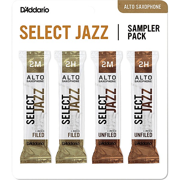 D'Addario Woodwinds Select Jazz Alto Saxophone Reed Sampler Pack 2