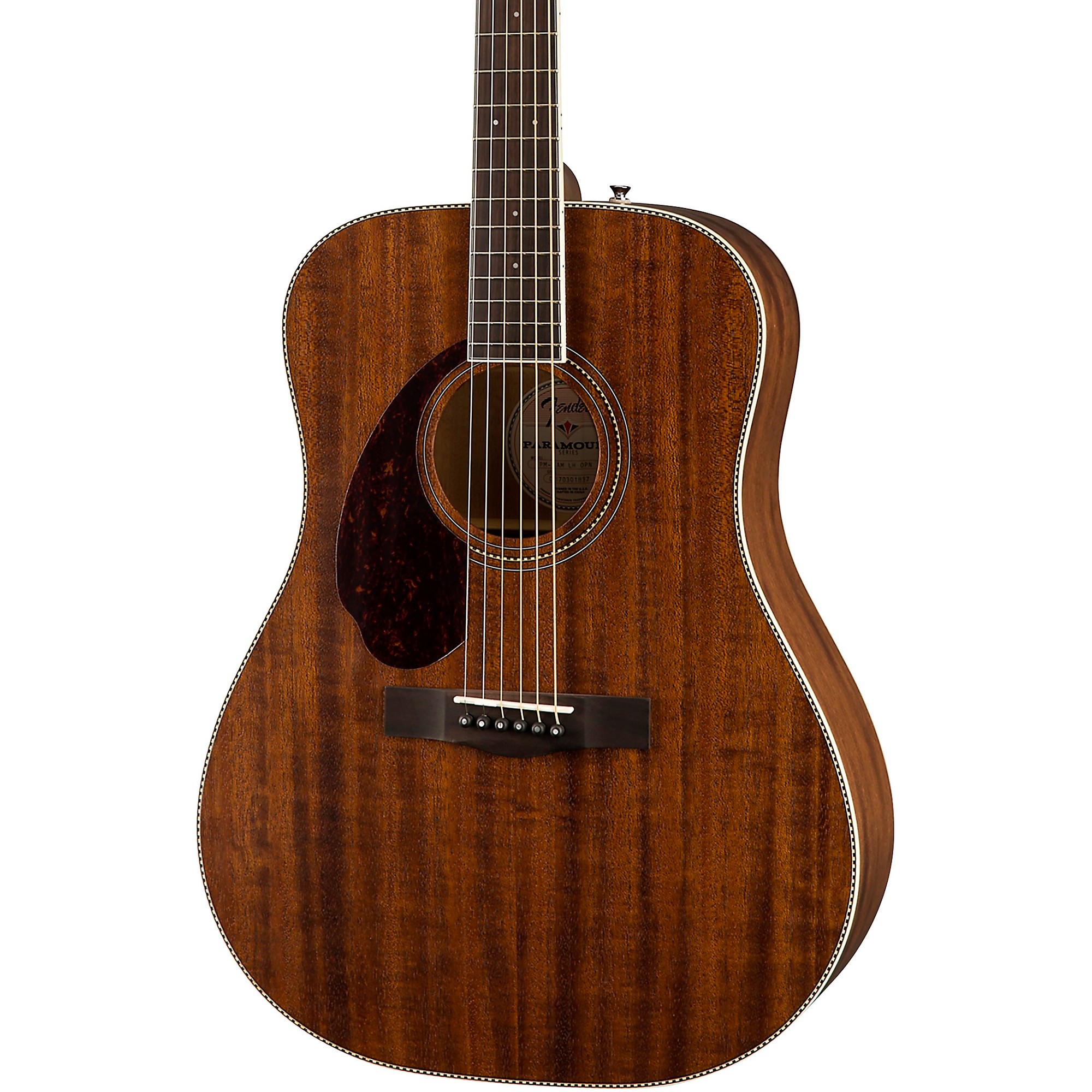 Fender PM-1 Dreadnought All-Mahogany Left-Handed Acoustic Guitar