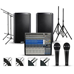 PreSonus Complete PA Package with PreSonus StudioLive AR16 USB Mixer and Alto Truesonic 2 Series Powered Speakers 12" Mains