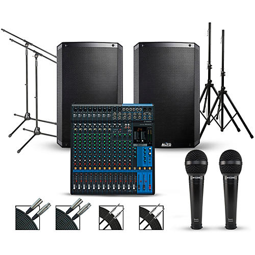 Yamaha Complete Pa Package With Yamaha Mg16xu 16 Channel Mixer And Alto Truesonic 2 Series Active Speakers 15 Mains Price Tracking