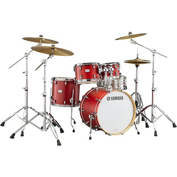 Yamaha Tour Custom Maple 4-Piece Shell Pack With 20" Bass Drum Candy Apple Satin