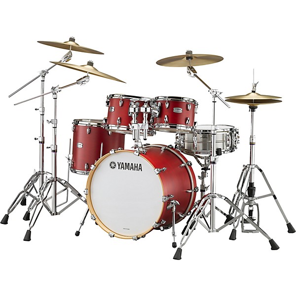 Yamaha Tour Custom Maple 4-Piece Shell Pack With 20" Bass Drum Candy Apple Satin