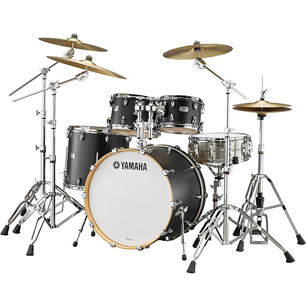 Yamaha Tour Custom Maple 4-Piece Shell Pack With 22" Bass Drum Licorice Satin
