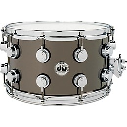 Restock DW Collector's Series Black Nickel Over Brass Metal Snare Drum 14 x 8 in. Black Nickel Over Brass with Chrome Hardware
