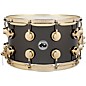 DW Collector's Series Black Nickel Over Brass Metal Snare Drum 14 x 8 in. Black Nickel Over Brass with Gold Hardware thumbnail