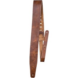 Perri's Oil Leather Guitar Strap With Contrast Stitch... Perri's Oil Leather Guitar Strap With Contrast Stitching Tan 2.5 in.