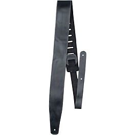 Perri's Oil Leather Guitar Strap With Contrast Stit... Perri's Oil Leather Guitar Strap With Contrast Stitching Black 2.5 in.