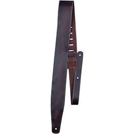 Perri's Oil Leather Guitar Strap With Contrast Stitc... Perri's Oil Leather Guitar Strap With Contrast Stitching Wine 2.5 in.