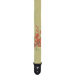 Perri's Cotton Guitar Strap With Screen Printe... Perri's Cotton Guitar Strap With Screen Printed Design Cream-Cherry Flowers