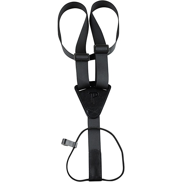 Perri's Nylon Ukulele Strap Fully Adjustable With Sound Hole Attachment Black