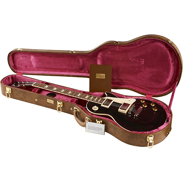 Gibson Custom Modern Les Paul Standard Limited Edition Electric Guitar Translucent Black Aged Pearloid Pickguard