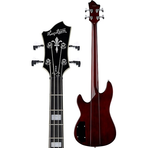 Open Box Hagstrom Super Swede 4-String Electric Bass Guitar Level 2 Natural Mahogany 190839564290